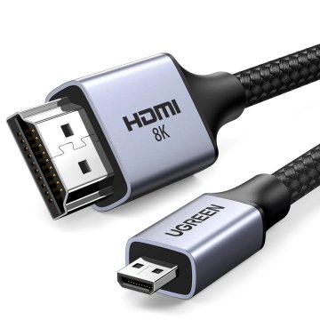 Ugreen Kabel mikro HDMI - HDMI 2.1 8K 1 m - siv