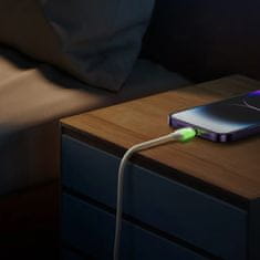 Joyroom Kabel USB-A - iPhone Lightning s fluorescenčnim koncem 1,2 m - bež