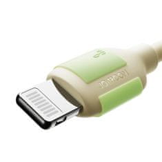 Joyroom Kabel USB-A - iPhone Lightning s fluorescenčnim koncem 1,2 m - bež