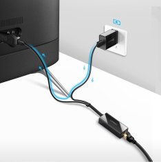 Ugreen Zunanja omrežna kartica LAN micro USB 100Mbps za Chromecast 1m črna