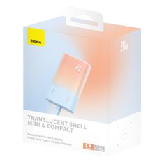 BASEUS Powerbank Popsicle 5200mAh 20W s kablom Lightning 60W/20V/3A/30cm - modro-oranžna