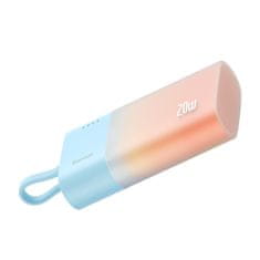 BASEUS Powerbank Popsicle 5200mAh 20W s kablom Lightning 60W/20V/3A/30cm - modro-oranžna