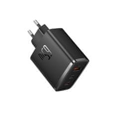 BASEUS Mrežni polnilnik GaN Cube Pro 65 W 2x USB-C USB-A črn