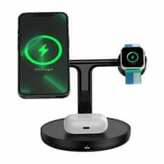 BASEUS polnilec brezžični 20W magsafe iPhone stojalo Swan 3v1