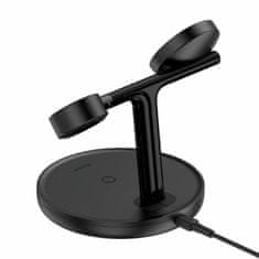 BASEUS polnilec brezžični 20W magsafe iPhone stojalo Swan 3v1