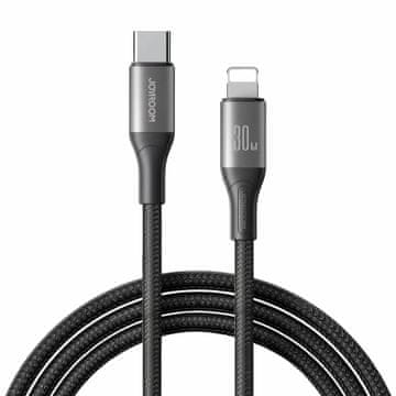 Joyroom kabel USB TipC/Lightning 1m 30W črn pleten S-A28