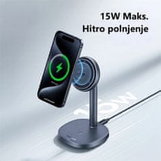 BASEUS polnilec brezžični 20W magsafe iPhone stojalo Swan Pro Air
