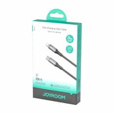 Joyroom kabel USB TipC/Lightning 1m 30W črn pleten S-A28