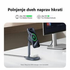 BASEUS polnilec brezžični 20W magsafe iPhone stojalo Swan Pro Air