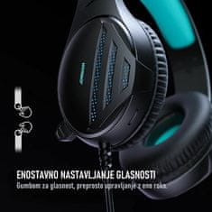 Joyroom slušalke+mikrofon črne gaming JR-HG2