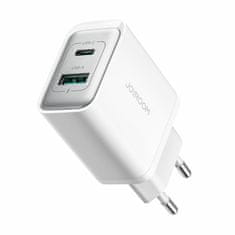 Joyroom polnilec 30W USB TipC TipA GaN QC PD bel JR-TCF15