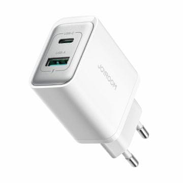 Joyroom polnilec 30W USB TipC TipA GaN QC PD bel JR-TCF15