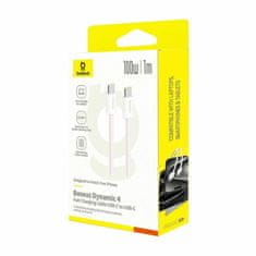 BASEUS kabel USB C-C 2m 100W 20V 5A pleten roza Dynamic 4