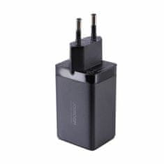 Joyroom polnilec 65W USB 2xTipC TipA GaN PD + kabel črn JR-TCG01
