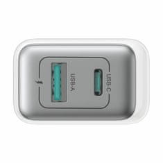 Joyroom polnilec 30W USB TipC TipA GaN QC PD bel JR-TCF15