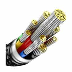 BASEUS kabel USB C-C 3m 240W Tungsten Gold pleten črn CAWJ040101