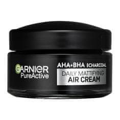 Garnier Matirajoča krema za obraz AHA + BHA Charcoal Pure Active (dnevna matirajoča zračna krema) 50 ml