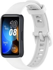 Silikonski trak za Huawei Watch Band 10, 9, 8 - Bela