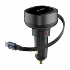 BASEUS polnilec avtomobilski 12-24V 60W TipC PD QC črn Enjoyment Pro
