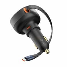 BASEUS polnilec avtomobilski 12-24V 60W TipC PD QC črn Enjoyment Pro