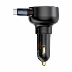 BASEUS polnilec avtomobilski 12-24V 60W TipC PD QC črn Enjoyment Pro