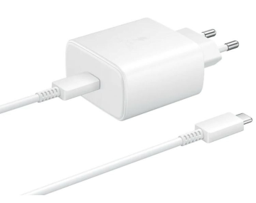 KEDO Polnilec Samsung 45W TA845 z kablom, 1x Type-C, bel, bulk