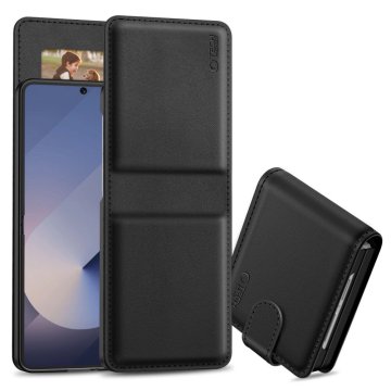 Tech-protect Wallet etui za Samsung Galaxy Z Flip 7, črna