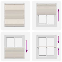 Vidaxl Plise Zavesa velikost 100 x 150 cm Krem barva
