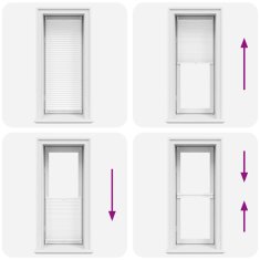 Vidaxl Plise Harmonika Zavese velikost 60 x 100 cm Bele barve