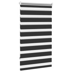 Vidaxl Črtasti Zebra Rolo / Senčilo velikost 90 x 150 cm Črna barva