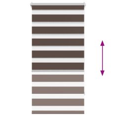 Vidaxl Črtasti Zebra Rolo / Senčilo velikost 60 x 120 cm Kavna barva