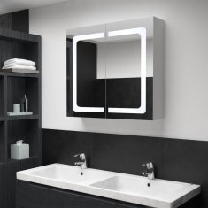 Vidaxl LED kopalniška omarica z ogledalom 80x12,2x68 cm