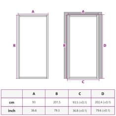 Vidaxl Notranja vrata ESG steklo in aluminij 93x201,5 cm črna