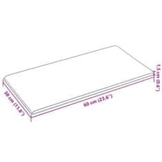 Vidaxl Stenski paneli 12 kosov krem 60x30 cm blago 2,16 m²