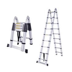 MXM 2v1 teleskopske lestve s pregibom - 7,2 m, aluminijaste