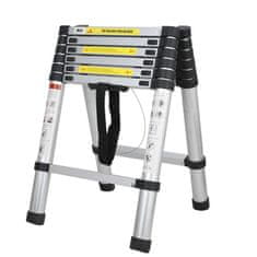 MXM Teleskopske zložljive lestve – 2 m + 2 m, aluminij