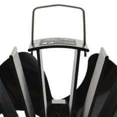 Vidaxl Ventilator za kamin na toploto s 3 krili črn