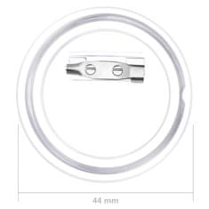 Vidaxl Gumbi za značke s priponkami 100 kompletov akril 44 mm
