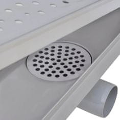 Vidaxl Kanaleta za tuš mehurčki 630x140 mm nerjaveče jeklo