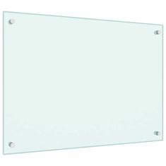 Vidaxl Kuhinjska zaščitna obloga bela 70x50 cm kaljeno steklo