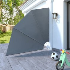 Vidaxl Zložljivo stransko platno za balkon sivo 210x210 cm