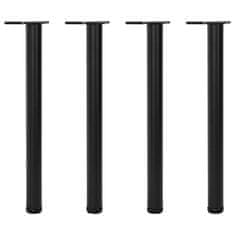 Vidaxl 4 Nastavljive Noge za Mizo Črne 710 mm