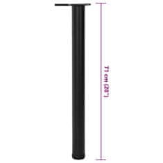 Vidaxl 4 Nastavljive Noge za Mizo Črne 710 mm