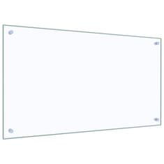 Vidaxl Kuhinjska zaščitna obloga prozorna 90x50 cm kaljeno steklo