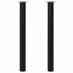 Vidaxl 2 Teleskopski Nogi za Mizo Črne Barve 710 mm - 1100 mm