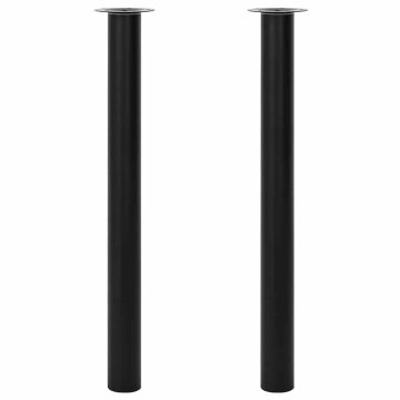 Vidaxl 2 Teleskopski Nogi za Mizo Črne Barve 710 mm - 1100 mm