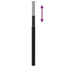 Vidaxl 2 Teleskopski Nogi za Mizo Črne Barve 710 mm - 1100 mm