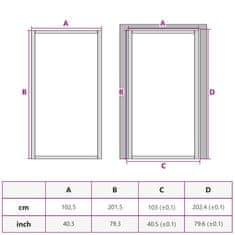 Vidaxl Notranja vrata 102,5x201,5 cm bela mat steklo in aluminij