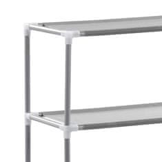 Vidaxl 2-nadstropni regal za nad pralni stroj siv 69x28x143 cm železo