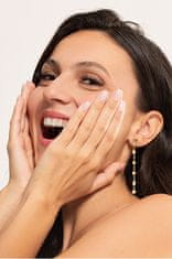 Guess Dolgi pozlačeni uhani 4 Love JUBE05040JWYGT/U